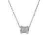 Collar simple estilo Ins con micro-pavé de diamantes, serie de cintura delgada para niñas, cadena de clavícula versátil personalizada, mismo estilo que Xiaohongshu