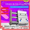 Cilindro triaxial fino de três hastes com haste guia Diâmetro do cilindro MGPM 25/32/40/50/63/80-25/50/75/100