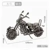 Modelo de carro de motocicleta retrô Sala de estar Armário de vinho Decorações High-end Sentindo Ferro Metal Artesanato Ornamentos