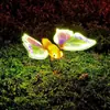 Luces de Mariposa Dinámicas Luminosas Luces Decorativas para Exteriores Paisajismo de Jardín Iluminación Nocturna Luces de Insectos Mariposa Luces de Mariposa Coloridas