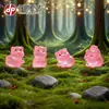 Adornos de Micro Paisaje Muñeco de Cerdo Lindo Luminoso Decoración DIY Accesorios de Bolsa Ciega Adornos de Escritorio para Coche