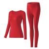 Capa Base de Ácido Hialurónico Manga Larga Pantalón Largo Ropa Térmica de Belleza Cálida Alta Elasticidad Ropa de Otoño Pantalones de Otoño Camiseta Base de Cuello Redondo para Mujer
