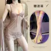Estilo Europeo y Americano Lencería Sexy Talla Grande Traje Sexy de Tres Piezas con Falda de Tirantes de Encaje y Tul Camisón de Tirantes Qq