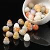 Pingente de Cabacinha Esculpida Raiz de Bodhi Contas Soltas Sementes Velhas Intemperadas Acessórios de Jade Branco para Pulseira Colar