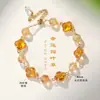 Pulseira Trevo de Quatro Folhas de Ametista Natural Feminina Moda Luxo Leve Pulseira de Cristal Branco Trevo Joias Atacado