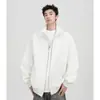 Moletom com gola alta estilo americano para homens, nova marca da moda outono e inverno 2026, cleanfit de alta qualidade, jaqueta casual de corte solto