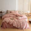Conjunto de Quatro Peças em Fio de Algodão Dupla Camada Classe A Estilo Vintage Maillard Lençol de Cama 100% Algodão Colcha e Capa de Edredom Roupa de Cama Jardim de Monet