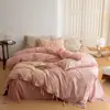 Estilo europeu algodão classe A fio duplo Jardim de Monet Jacquard conjunto de quatro peças lençol de algodão capa de edredom lençol com elástico roupa de cama