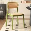 Silla de ratán sintético con respaldo, moderna, sencilla, informal, para el hogar, ideal para té con leche, hamburguesas, comedor, escritorio de negociación