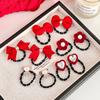 Nuevo Diadema de Goma para Niños Adorno de Cabeza de Año Nuevo Cuerda para el Pelo con Lazo Anillo para el Cabello de Bebé No Tira Cuerda para el Cabello de Niñas Accesorios para el Cabello de Año Nuevo