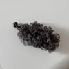 Elegante Pinza de Plátano de Tela Plisada con Estampado de Leopardo de Malla para Mujer, Pinza para Moño Linda Estilo Coreano con Puntos