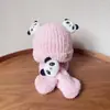 Gorro de bebé con diseño de nariz de oso, gorro tejido lindo de invierno para niños y niñas, gorro cálido para bebés y niños pequeños