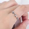 Anillo Abierto Geométrico de Mano Rápida de TikTok para Mujer, Nicho de Moda Ligera de Lujo, Personalizado, Simple, Retro, Anillo de Cadena