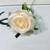 Flor Rosa de Tecido de Cabeça Única para Decoração de Casa, Decoração Suave para Salão de Casamento, Arranjo de Flores, Flor de Seda, Flor Rosa Artificial Transfronteiriça de Comércio Exterior