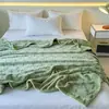 Manta de Franela Transfronteriza, Manta de Jacquard de Tafetán de Color Sólido, Manta Multifuncional para Siesta en la Oficina
