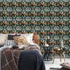 Suministro de AliExpress estilo marroquí costuras patrón floral cocina sala de estar pared mate autoadhesivo pegatinas de pared decorativas