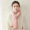 Cachecol 100% cashmere puro para mulheres, macio e amigo da pele, quente e resistente ao frio, adequado para uso ao ar livre, de comprimento médio e ideal para ciclismo