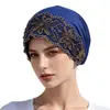 Sombrero Versátil de Encaje con Cuentas de Venta Caliente Transfronteriza para Mujer, Gorro Pullover de Encaje Elegante y de Moda para Cubrir el Cabello