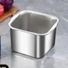 Contenedor Cuadrado Transfronterizo para Condimentos, Recipiente para Manteca con Tapa para Uso Doméstico, Tarro de Acero Inoxidable con Doble Asa para Condimentos de Cocina