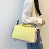 Bolsa de natación y fitness con separación seca y húmeda, unisex, de bloques de color, bandolera deportiva pequeña elegante y versátil