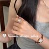 Joyería de Industria Pesada Coreana Anillo de Tres Capas Ola de Plata de Ley 925 Anillo para Mujer Anillo de Falange Nuevo Estilo Ins Versátil