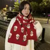 Bufanda de Regalo de Navidad para Mujer 2025 Nueva Bufanda Cálida de Imitación Cachemir para Mujer Invierno Viajes al Aire Libre Atmósfera Navideña