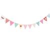 Banderín de decoración para fiesta de cumpleaños del Día del Niño, bandera de cumpleaños con punta de onda de amor, bandera pequeña y colorida, venta al por mayor personalizada