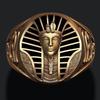 Zhen Rong desea Anillo del Faraón Egipcio Tutankamón de Gran Venta Máscara Dorada Ojo del Dios Águila Serpiente Anillo para Hombre