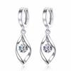 Zircon Sobre Jane Brincos de Prata Brincos de Pérola Rotativos do Amor Feminino Brincos de Comprimento Médio Feminino Brincos de Moda Torcida
