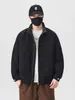 Chaqueta de Trabajo Color Block para Hombre Primavera y Otoño 2026 Holgada Casual Cuello Alto Tendencia Versátil Color Sólido Chaqueta de Béisbol para Hombre