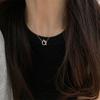 Plata de Ley S925 Diamante Coreano Hebilla Ot Cadena Clavícula Collar Elegante para el Cuello Lujo Accesible Diseño Nicho Collar Nuevo Estilo 2024