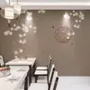 Papel tapiz de flores y pájaros estilo chino Centro de Salud estilo chino Sala de Té restaurante fondo estilo antiguo aula de guzheng Papel tapiz fotográfico Hanfu