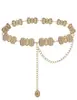 Vestido de Mujer 2026 Estilo Caliente Insignia Oval Decorativa Cinturón Versátil Gancho de Metal Cadena para Cintura Delgada Multicolor