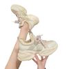 Zapatos Chunky para Mujer 2026 Nuevos de Primavera Plataforma Suela Gruesa que Aumentan la Altura Zapatillas Casuales Zapatos Blancos