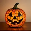 Nuevo producto transfronterizo: Decoración de linterna de calabaza grande de Halloween, adorno creativo de escritorio para el hogar, artesanía de resina