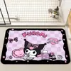 Tapete de Chão Absorvente para Banheiro Kuromi, Tapete de Pé de Lama Diatomácea Fofo para Banheiro de Secagem Rápida, Tapete de Piso Interno Antiderrapante, Tapete Doméstico