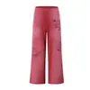 Pantalones de Chándal Estilo Perezoso Retro Americano Oso Mágico Pantalones de Punto Rectos Sueltos Pantalones Casuales de Pierna Ancha BF