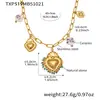 Acero Inoxidable Piedra Natural Borla Corona Corazón Estampado Cerámico DIY Multi-Accesorio Colgante Collar Aretes Set para Mujeres