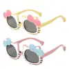 Gafas de Sol para Niños Lindas Gafas de Gatito de Pequeña Princesa Adorables Gafas para Niña Bebé Protección UV KT Lazo Transfronterizo