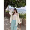 Cardigã de Tricô para Mulheres, Estilo Fino, Novo Cobertura de Proteção Solar de Verão 2026, Jaqueta de Tricô Top Outerwear