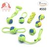 Amazon temu suministros calientes para mascotas felpa sonido juguete bola combinación mayoreo perro algodón cuerda juguete traje