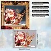 Adesivos Estáticos de Janela de Natal Papai Noel Rena Coruja Presentes Adesivos de Vidro Janela de Loja de Shopping