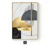 Pintura em tela com padrão geométrico abstrato moderno, pôster de arte, impressão, pintura decorativa de fundo para sala de estar em casa, núcleo