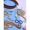 Alça de bolsa corrente de bolsa feita à mão DIY crochê tricô tecelagem corrente de bolsa acessórios de ferragem de bolsa fivela argola acessórios de fivela de couro