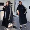 Casaco coreano de inverno novo, longo, acima do joelho, algodão, roupas femininas, solto, grosso, all-match, casaco acolchoado de algodão para homens pequenos