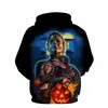 Cos Moonlight Panic Horror Horror Horror Vestido Suéter Impresión 3D Moda Europea y Americana Halloween Sudadera con Capucha