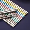 Palillos de Titanio Puro para Uso Doméstico, Antiescaldantes, Libres de Moho, Portátiles para Picnics al Aire Libre, Huecos, Aislantes del Calor, Resistentes al Moho, Antideslizantes, Vajilla de Alta Gama