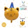 Sombrero de Cumpleaños Mecrla Globos de Aluminio de Animales Mono León Oso Pardo Gato Elefante Gallo Decoración para Fiesta