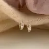 Colgante Redondo de Circonita Super Brillante Clip de Pendiente Retro Sentido de Diseño de Nicho Pendientes de Personalidad Accesorios de Pendientes Versátiles Exquisitos de Lujo Ligero para Mujeres
