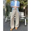 Pantalones Casuales Rectos de Pierna Ancha Plisados de Raya Vertical Estilo Old Money para Hombre, Nuevo Verano Ajuste Holgado, Caída Fluida, Versátiles